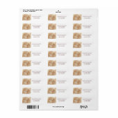 Monogram M Return Address Labels (Full Sheet)