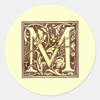 monogram M Ronde Sticker