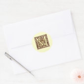 monogram M Ronde Sticker (Envelop)