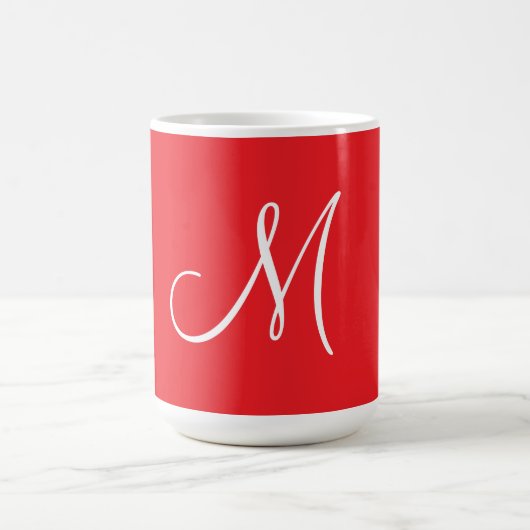 MONOGRAM M, Rood en Wit, Koffiemok (Center)