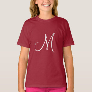 Monogram M, Rood en Wit, T-shirt