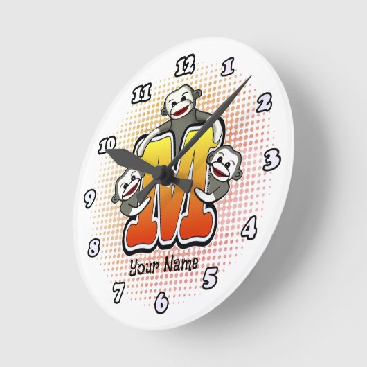 Monogram M Sock Monkey klok (Hoek)