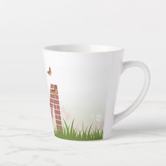 Monogram M Spring Garden Latte Mok (Rechts)