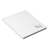 Monogram M Trouwfeest Elegante notities Notitieblok (Schuin)