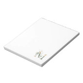 Monogram M Trouwfeest Elegante notities Notitieblok (Linkerzijde)