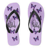 Monogram M vlinder Teenslippers - Naam aanpassen (Voetbed)