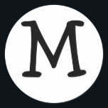Monogram M Wedding Seal Sticker<br><div class="desc">Monogram Gifts heeft een enorme selectie aanpasbare USPS-postzegels,  envelopzegelstickers,  wenskaarten,  overhemden,  petten,  knoppen,  magneten en nog veel meer. Deze monogrammen zijn geweldig voor het mailen van trouwuitnodigingen,  uitnodigingen van de Partij van het Jubileum,  graduatieaankondigingen,  en feestelijkheden voor de verjaardag om er slechts een paar te noemen.</div>