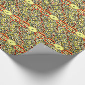 Monogram "M" William Morris Design Cadeaupapier (Hoek)