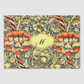 Monogram "M" William Morris Design Tissuepapier (Voorkant)