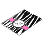 Monogram M Zebra Pattern Roze notebook Notitieboek (Linkerzijde)