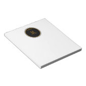 Monogram M, zwart en goud, Notitieblok (Schuin)