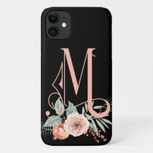 Monogram M zwart/roze Case-Mate iPhone Case