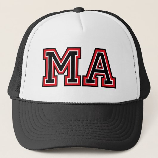 Monogram 'MA'-initialen Trucker Pet (Voorkant)