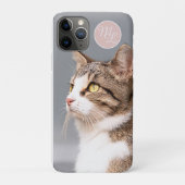 Monogram maak je eigen kat foto Case-Mate iPhone case (Achterkant)