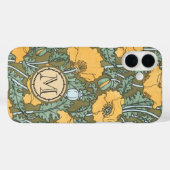 Monogram  maangeel bloemmotief Case-Mate iPhone case (Achterkant (horizontaal))
