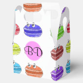 Monogram Macaron-Cartoon Bedankdoosjes (Geopend)