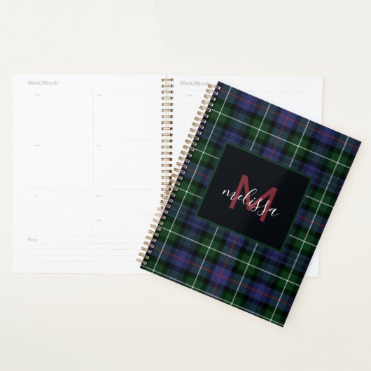 Monogram MacKenzie Tartan Plaid Gepersonaliseerd 2 Planner (Display)