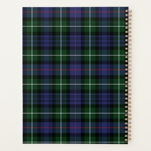 Monogram MacKenzie Tartan Plaid Gepersonaliseerd 2 Planner (Achterkant)