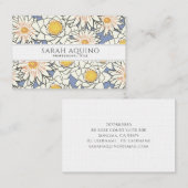 Monogram Madeliefjes Bloemmotief Visitekaartje (Voorkant / Achterkant)