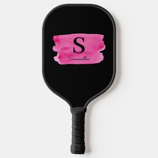 Monogram Magenta Brush Stroke Pickleball Paddle (Achterkant)