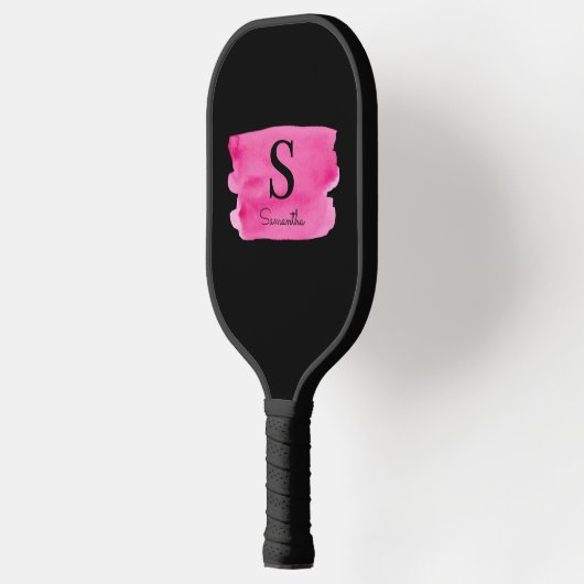 Monogram Magenta Brush Stroke Pickleball Paddle (Links)