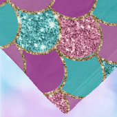 Monogram Magenta Paarse Roze Blauwgroen Zeemeermin Fleece Deken