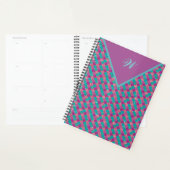 Monogram Magenta Paarse Roze Blauwgroen Zeemeermin Planner (Display)