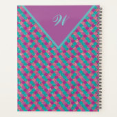 Monogram Magenta Paarse Roze Blauwgroen Zeemeermin Planner (Achterkant)