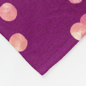 Monogram Magenta Roségoud Roze Metalen Glitters Fleece Deken (Hoek)