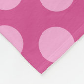 Monogram Magenta Roze Chic Polka Puntpatroon Fleece Deken (Hoek)