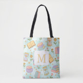 Monogram Magic Books Tote Bag Girly Mint Green (Voorkant)