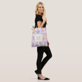 Monogram Magic Books Tote Bag Girly Purple (Op model)