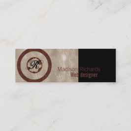 Monogram magneten mini visitekaartje
