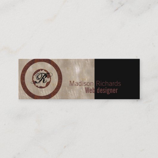 Monogram magneten mini visitekaartje (Voorkant)
