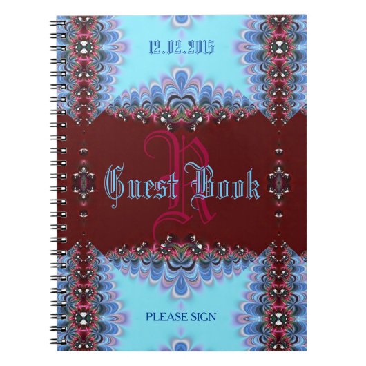 Monogram magnetogramboek van de Blauwe Rond van d Notitieboek (Voorkant)