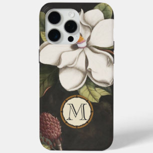 Monogram  Magnolia Floral Pattern iphone 15 Pro Max Hoesje