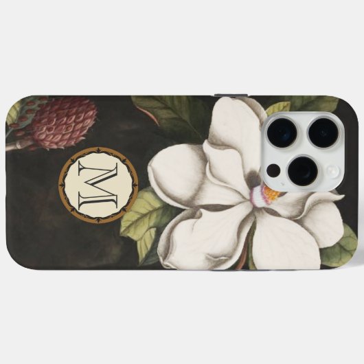 Monogram  Magnolia Floral Pattern iphone Case-Mate iPhone Case (Achterkant (horizontaal))