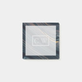 Monogram | Mahogany Goldsheen Obsidian Post-it® Notes (Voorkant)