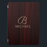 Monogram Mahogany Wood Timber Gepersonaliseerde na iPad Pro Cover<br><div class="desc">Dit ontwerp is voorzien van een stijlvolle houten houtkorrel van mahogany met een monogram en een gepersonaliseerde naam. Personaliseer door de tekst in het tekstvakje uit te geven of schrap voor geen tekst. #monogram #monogrammen #gepersonaliseerde #personalizedgifts #ipadcases #ipadcover #tabletcases #electronics #home #kantoor #werk #school #gift #giften</div>