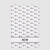 Monogram Mail Carrier Postal Truck Golfhanddoek (Voorkant)