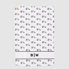 Monogram Mail Carrier Postal Truck Golfhanddoek