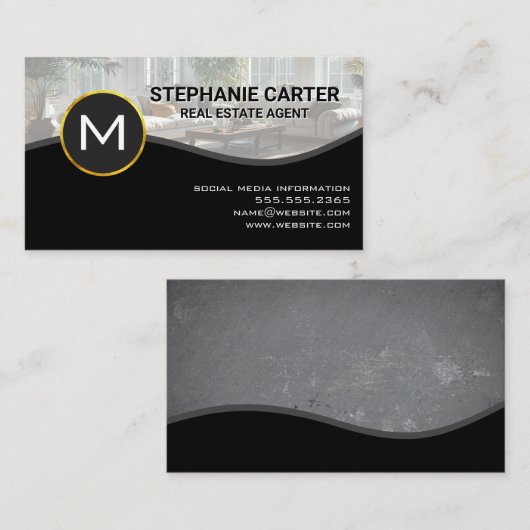 Monogram | makelaar in onroerend goed | Home Renov Visitekaartje (Voorkant / Achterkant)