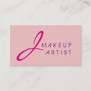 Monogram Makeup Artist Baby roze Achtergrond Visitekaartje