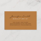 Monogram Makeup Artist Bronze Achtergrond Visitekaartje (Achterkant)