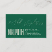 Monogram Makeup Artist modern script Visitekaartje (Achterkant)