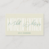 Monogram Makeup Artist modern script Visitekaartje (Voorkant)