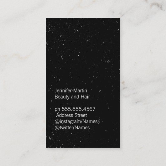 Monogram / Makeup Visitekaartje (Achterkant)