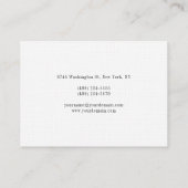 Monogram Manager tweezijdig premium linnen Visitekaartje (Achterkant)