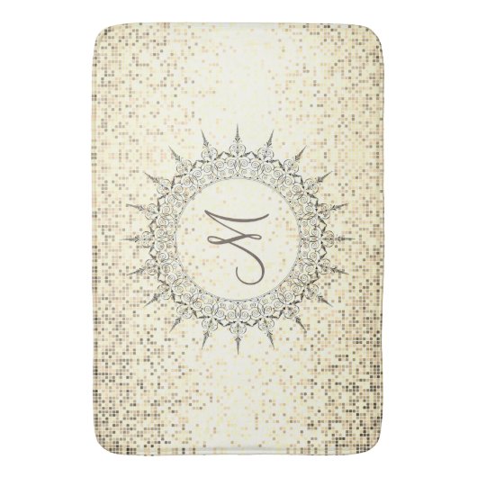 Monogram  Mandala Badmat (Voorkant Verticaal)