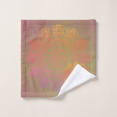 Monogram Mandala Bath-handdoekset, voorzien van ee Bad Handdoek (Wasdoekje)